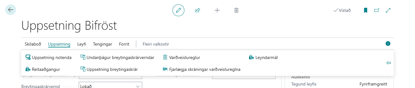 Flokkurinn Uppsetning