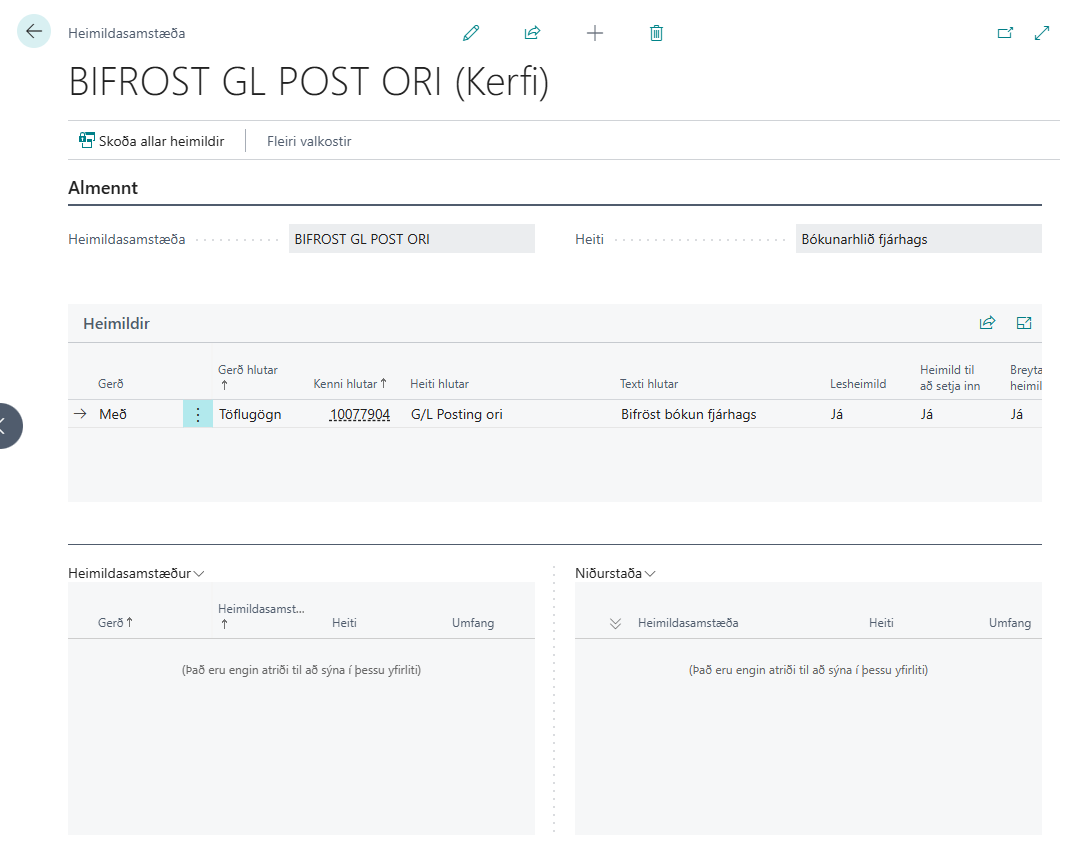 BIFROST GL POST ORI inniheldur aðeins hlið sitt